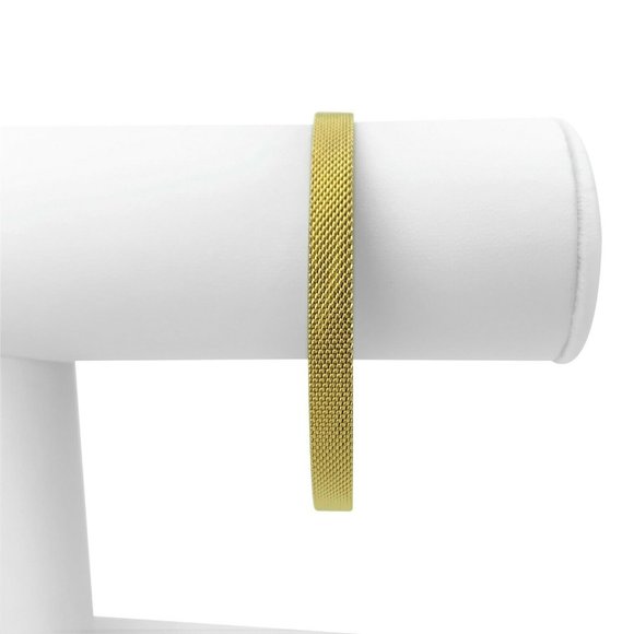 Tiffany & Co. 18k Gold Mesh Bangle Bracelet 7.75" - Picture 2 of 5